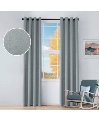 Senna Textured Washable Room Darkening Blackout Curtains, Set of 2 Panels