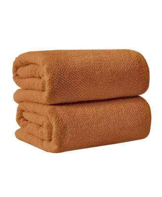 Linery and Co. 100% Cotton Textured 2-Piece Oversized Bath Sheet Set, 35" x 68"