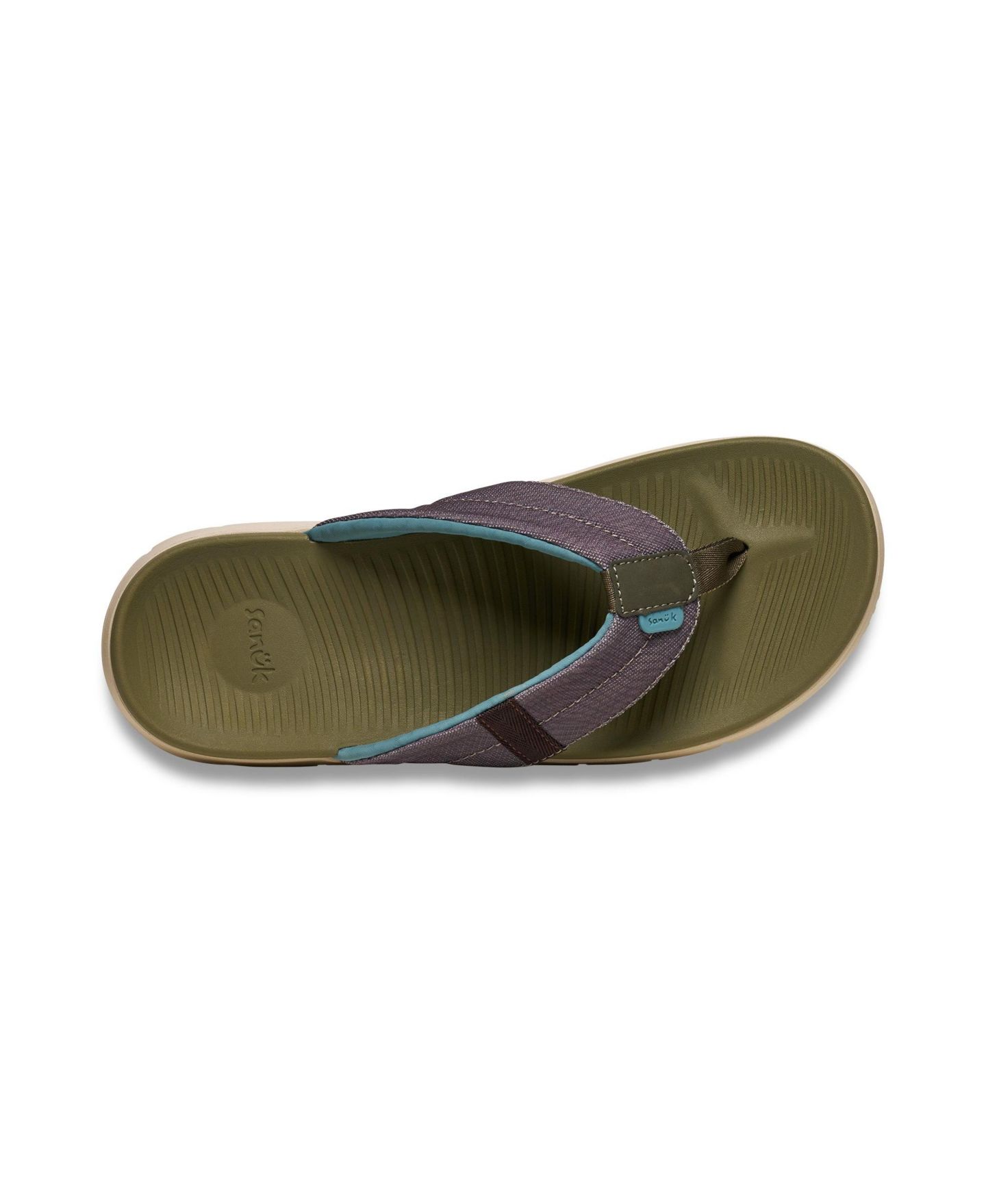 Мужские сандалии Sanuk Beer Foamie Men Sandals, цвет: Оливковый — фото 6