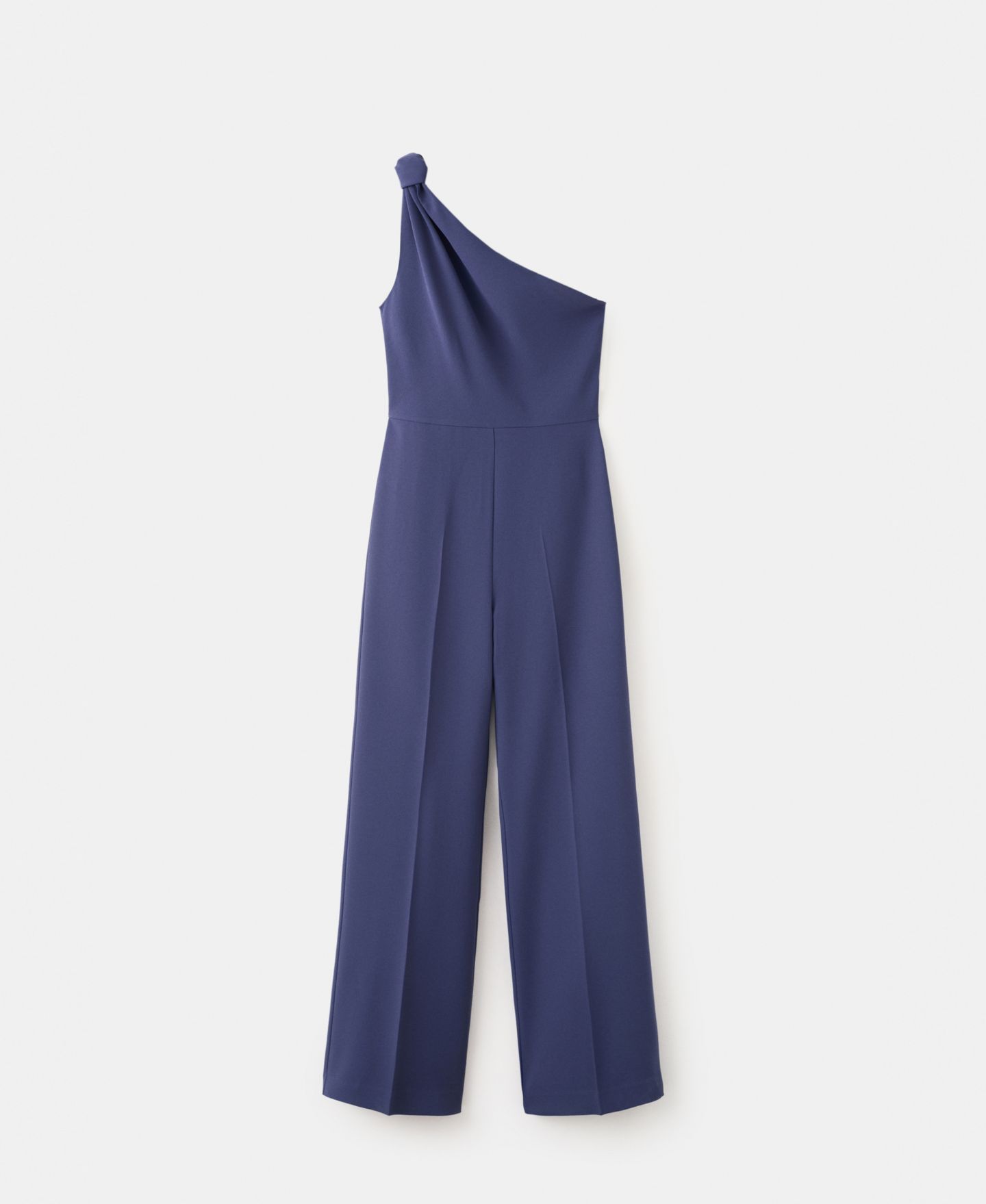 Женский комбинезон MANGO Knot Long Jumpsuit, цвет: Чернильный синий — фото 1