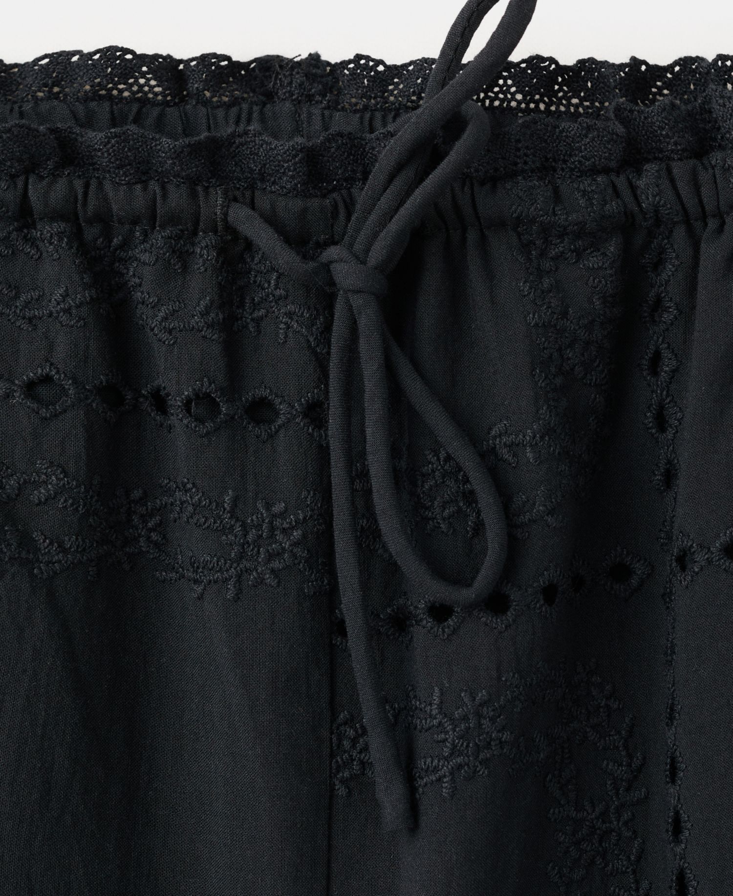 Women's Eyelet Embroidery Cotton Pants