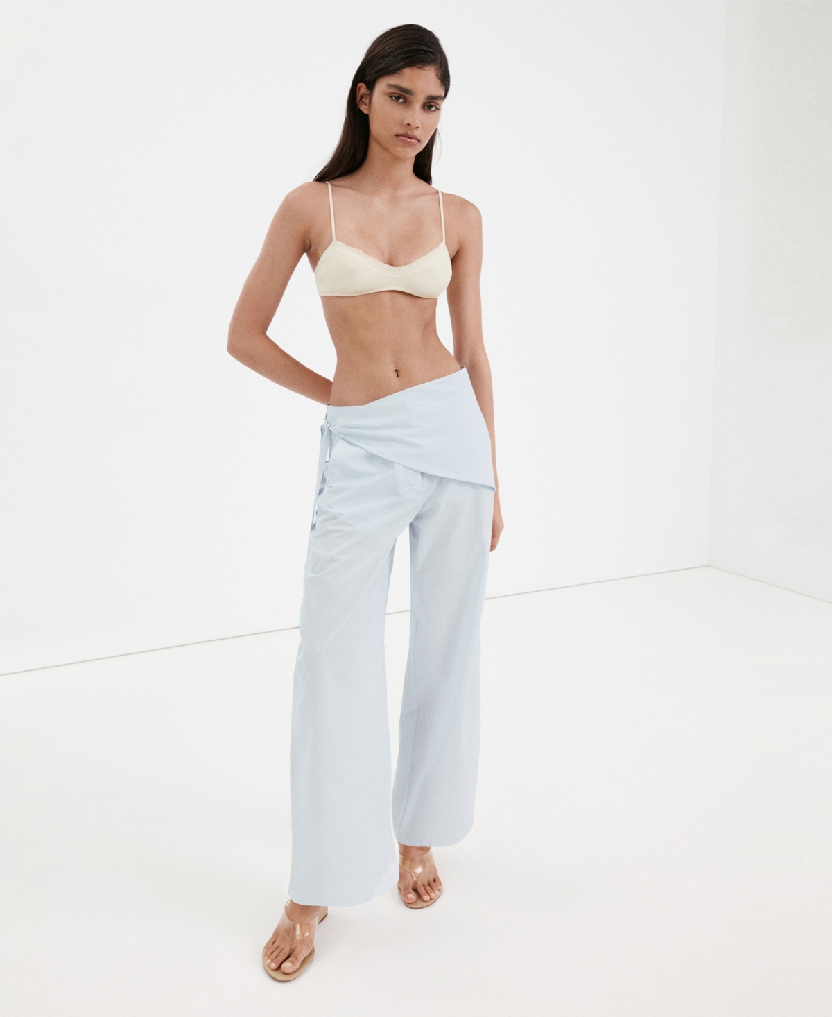 Mango Women's Straight Leg Scarf Pants