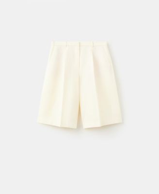 Women's Straight Linen Bermuda Shorts