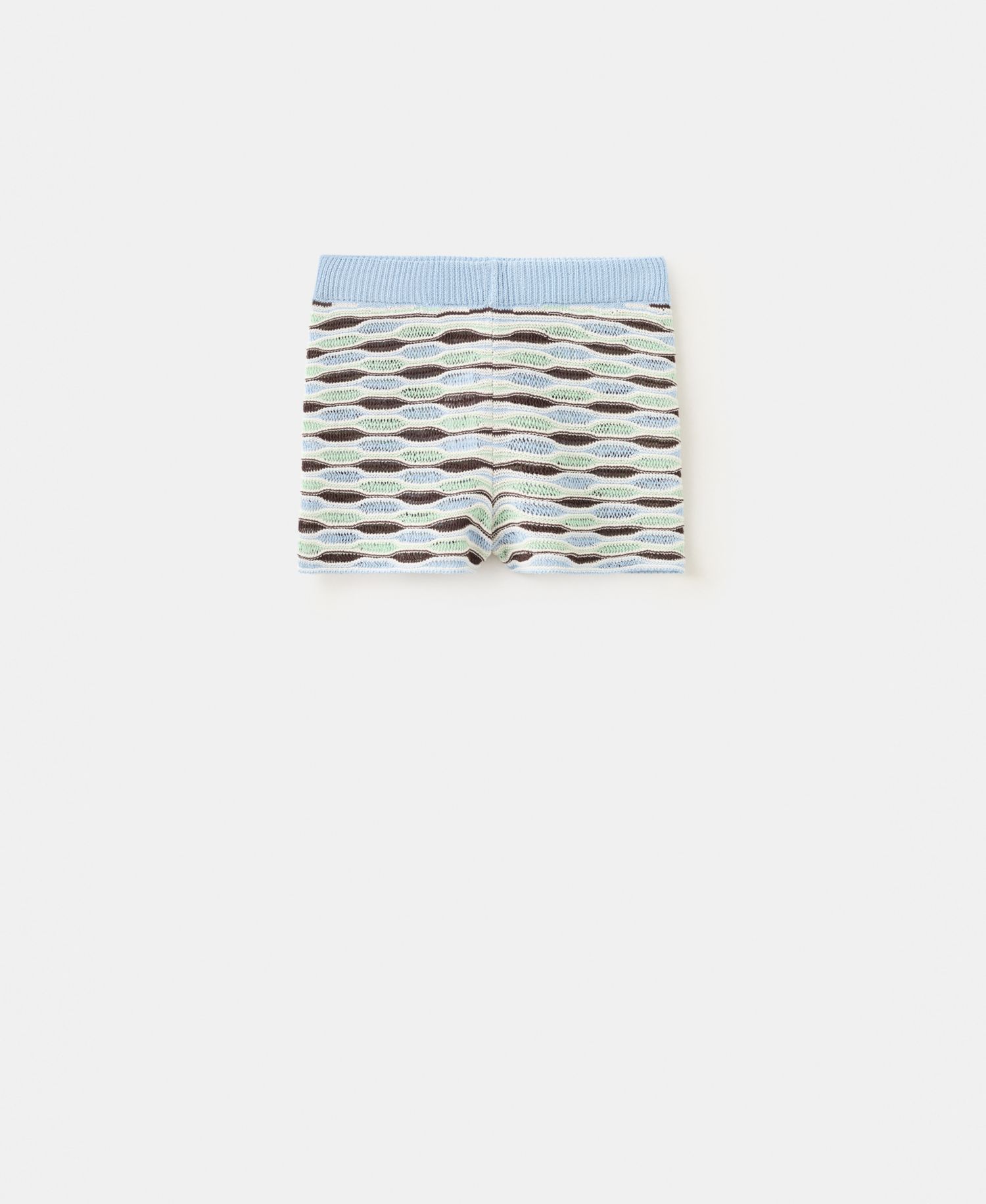 Women's Wavy Stripe Ribbed Knit Shorts