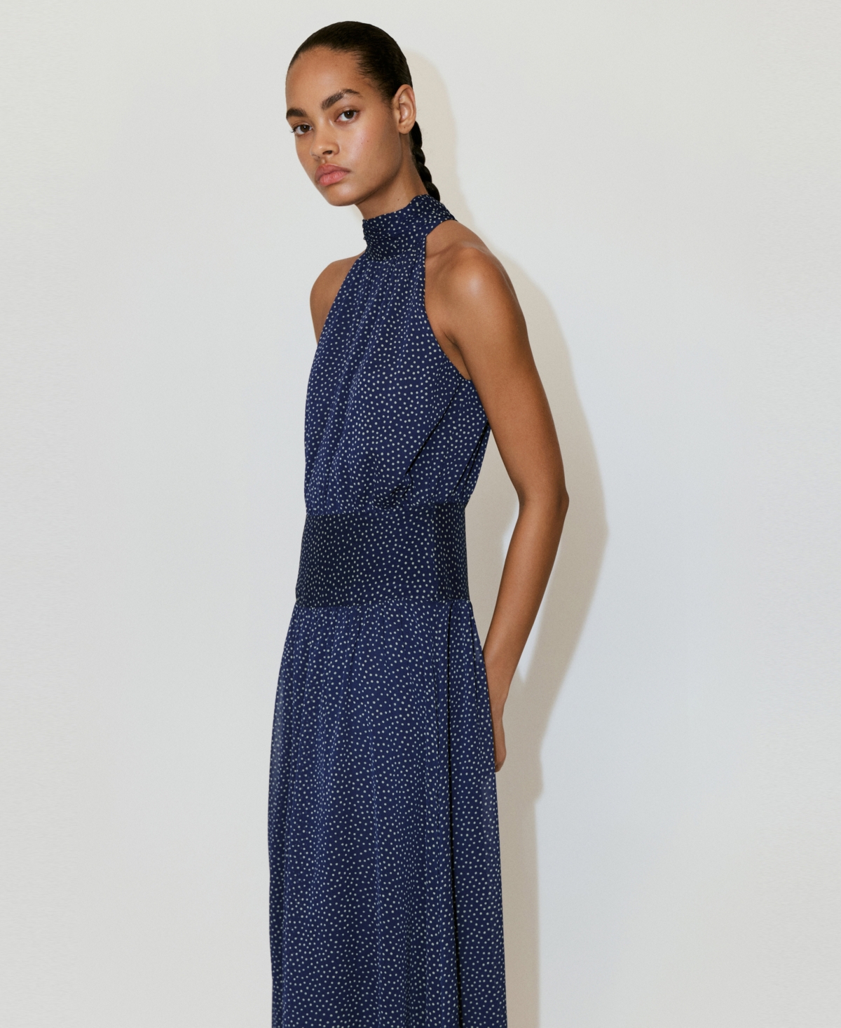 Mango Women's Polka-Dot Halter Dress