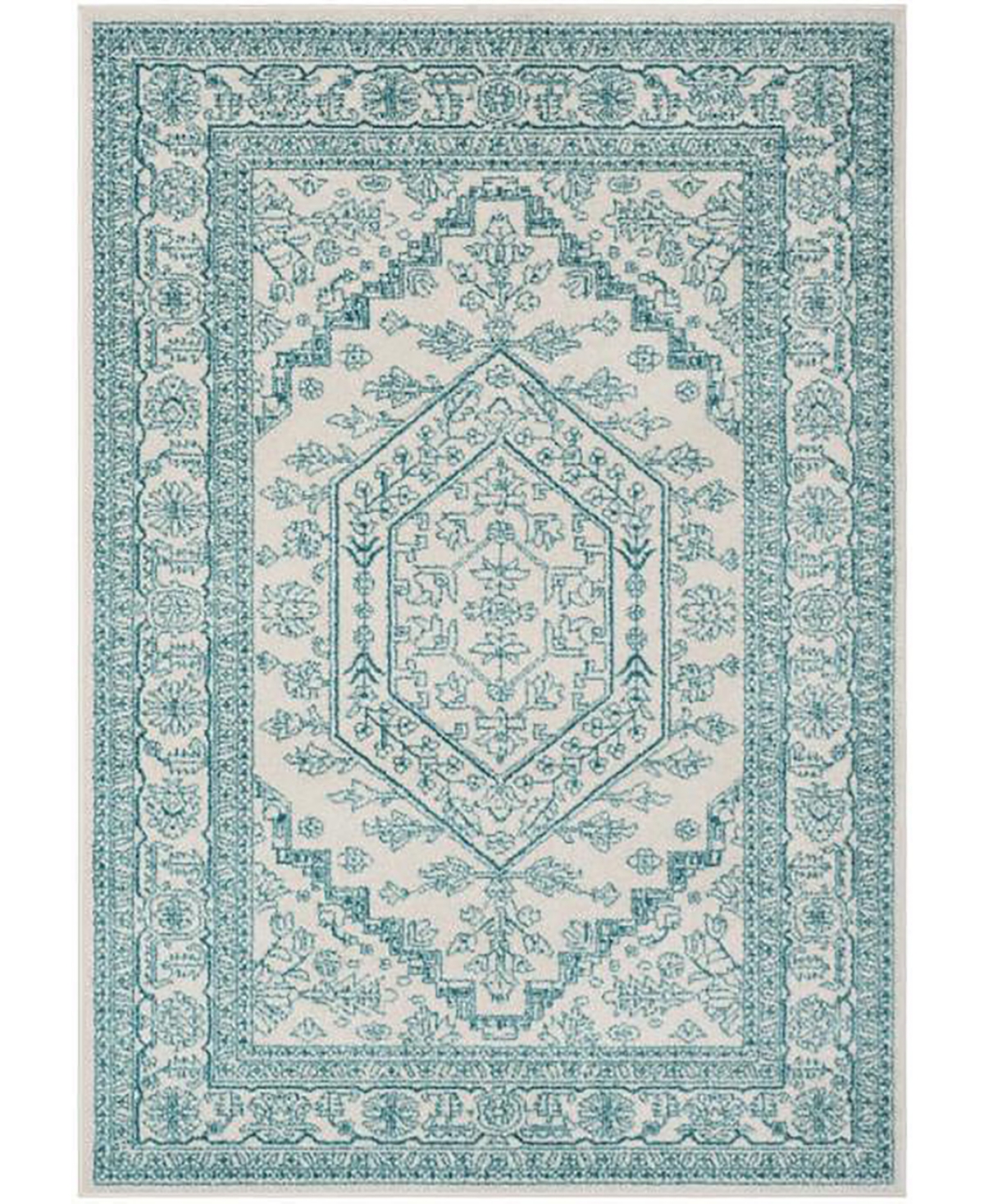 Safavieh Adirondack Ivory and Teal 8' x 10' Area Rug