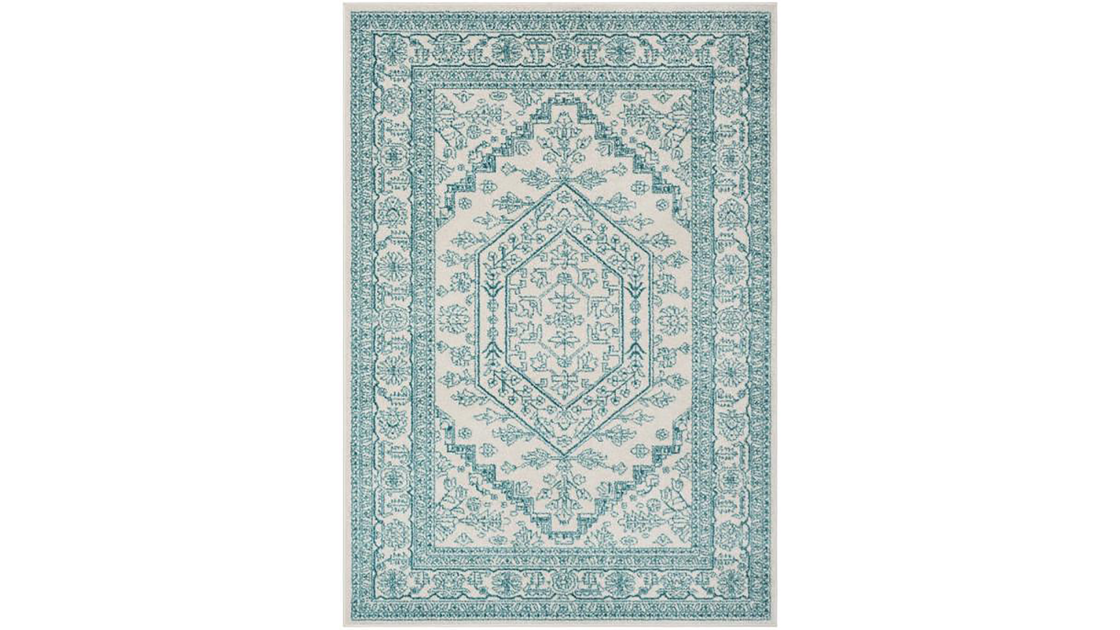 Safavieh Adirondack 108 Ivory and Teal 8' x 10' Area Rug
