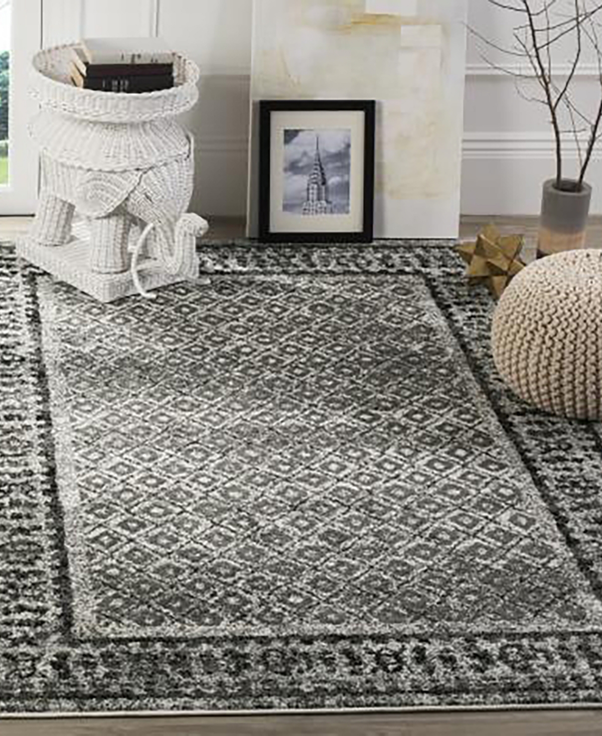 Safavieh Adirondack Ivory and Silver 8' x 10' Area Rug