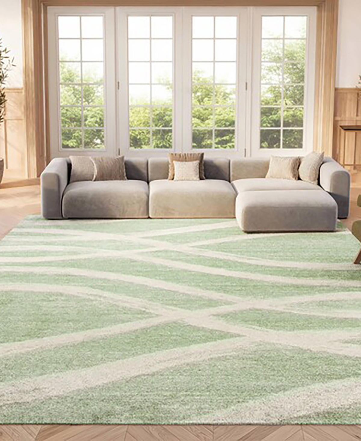 Safavieh Adirondack 125 Sage and Cream 8' x 10' Area Rug