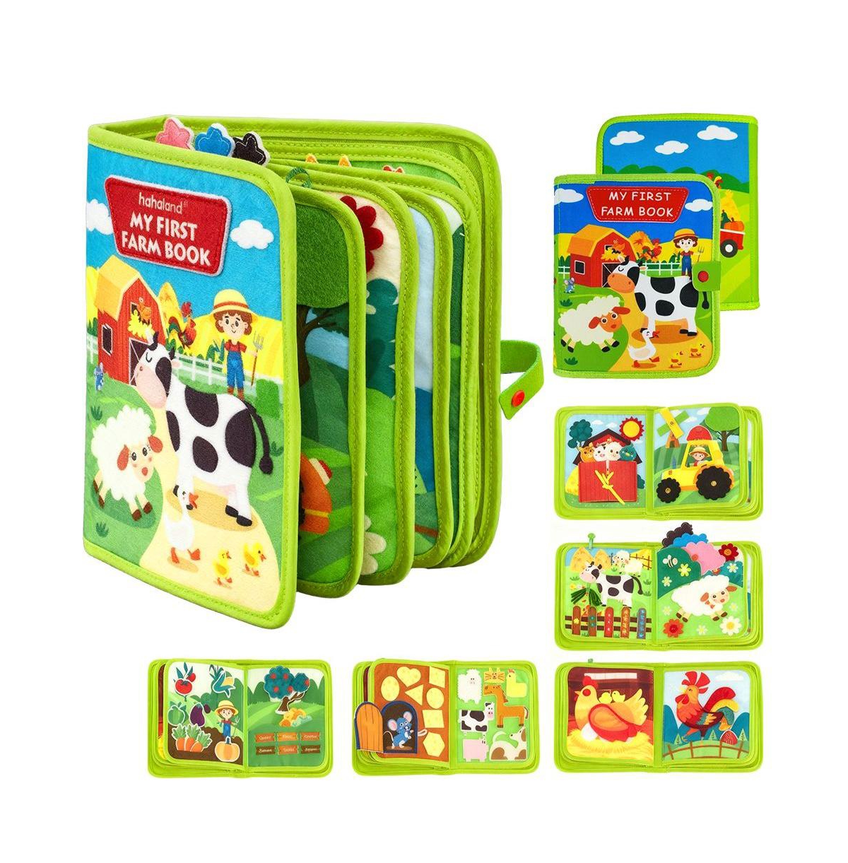 Cowin Busy Board Farm Busy Book Developing Sensory Board Montessori Toys for Toddler