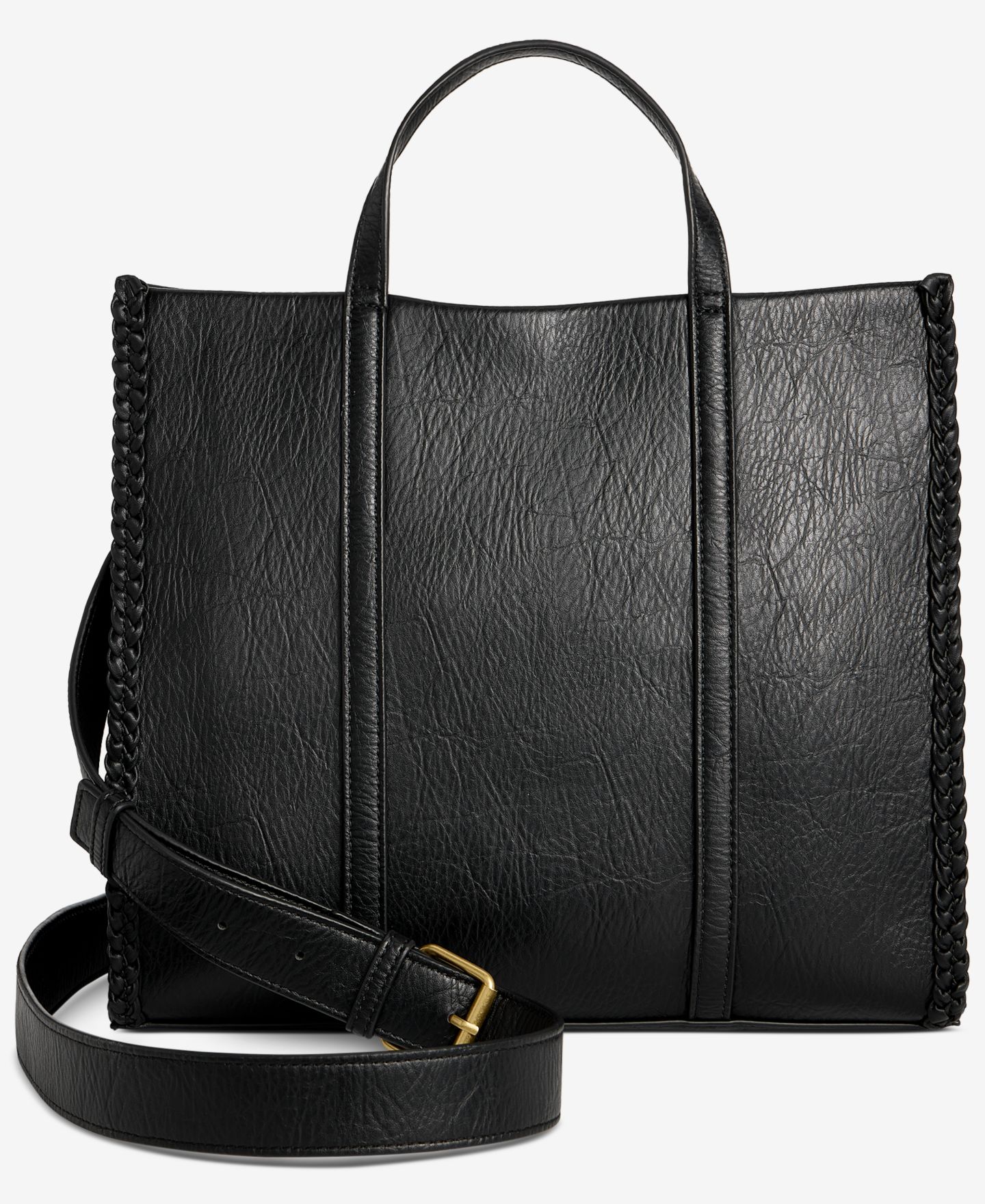 Женская сумка Style & Co Braided Trim Boxy, цвет: Чёрный — фото 1