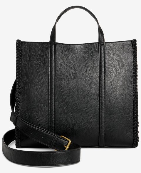 Женская сумка Style & Co Braided Trim Boxy, цвет: Чёрный