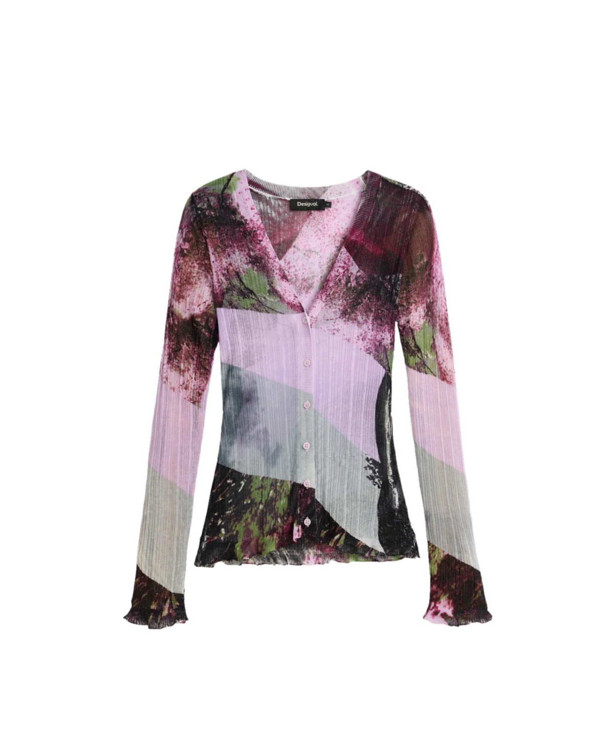 Desigual Women's Printed v-neck sweater