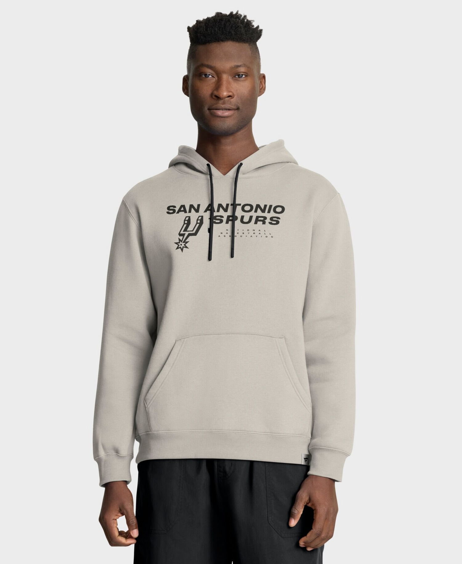 Men's Off White San Antonio Spurs Crossover Collection Blocked Shot Premium Pullover Hoodie
