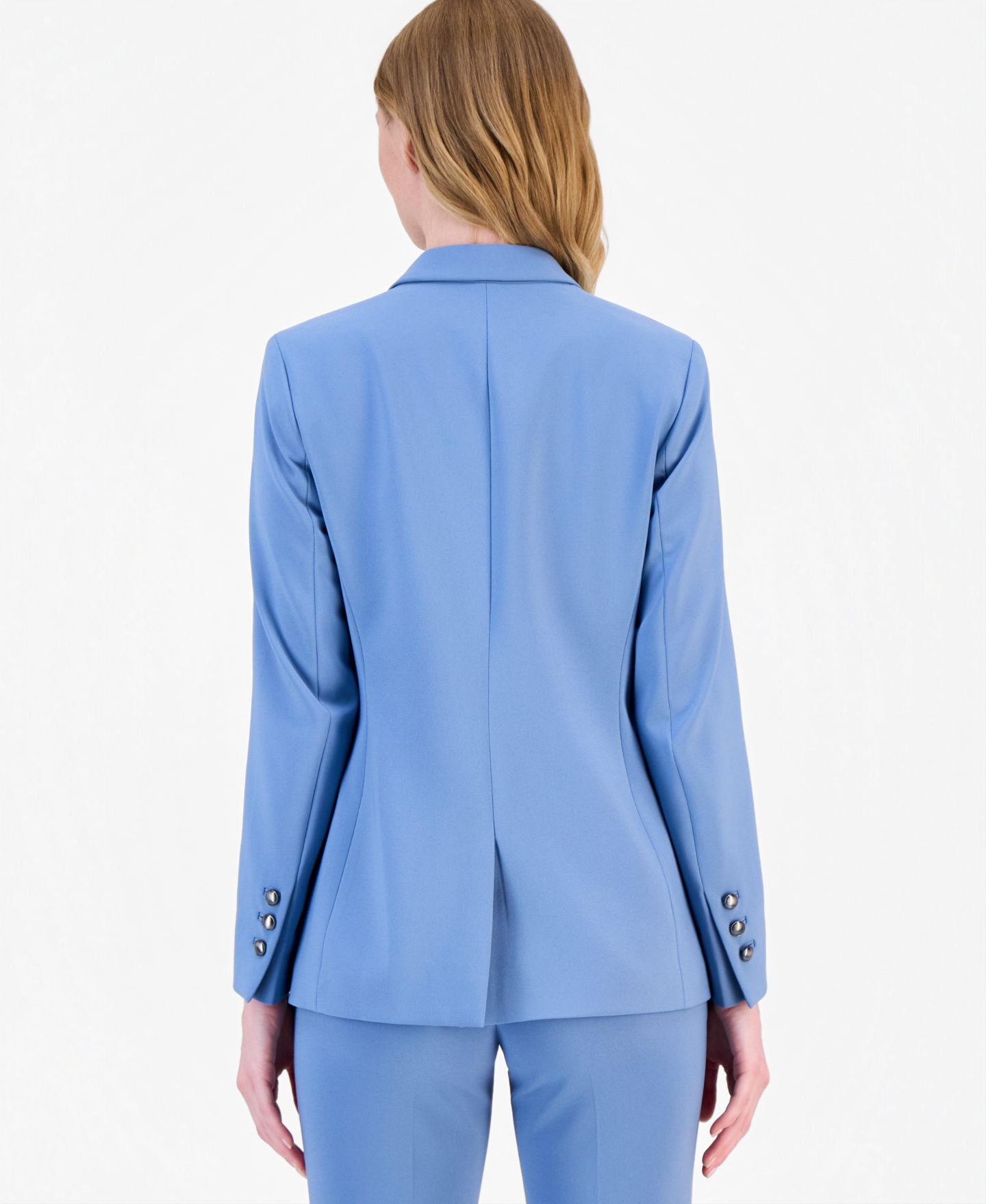 Женский пиджак Anne Klein Triple-Pocket One-Button Blazer, цвет: Синий — фото 4