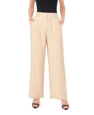 Women's Pleated Wide-Leg Pants