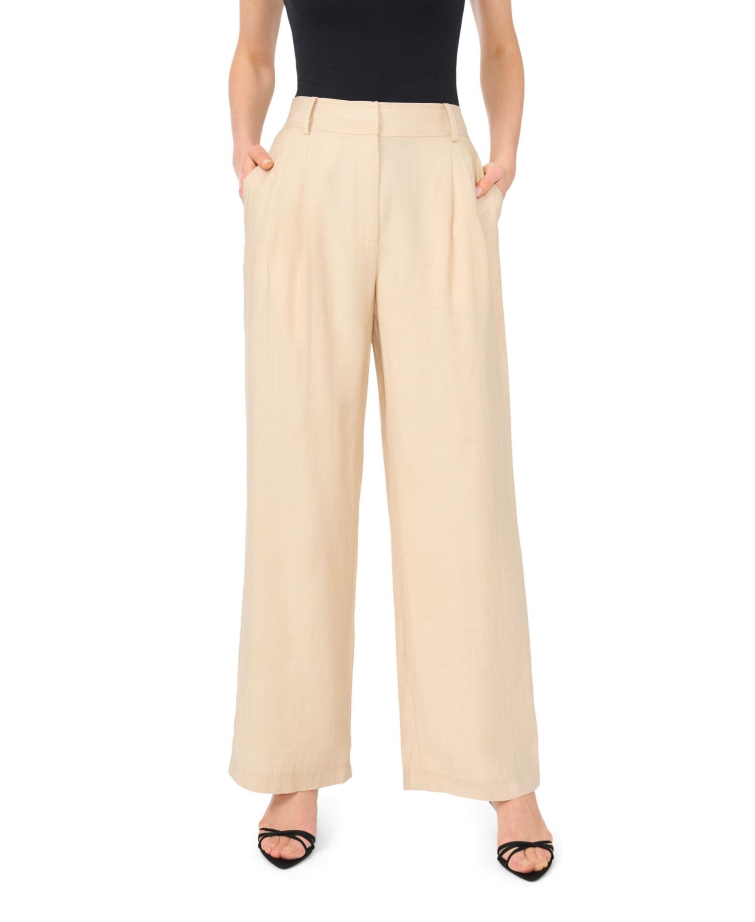 Women's Pleated Wide-Leg Pants