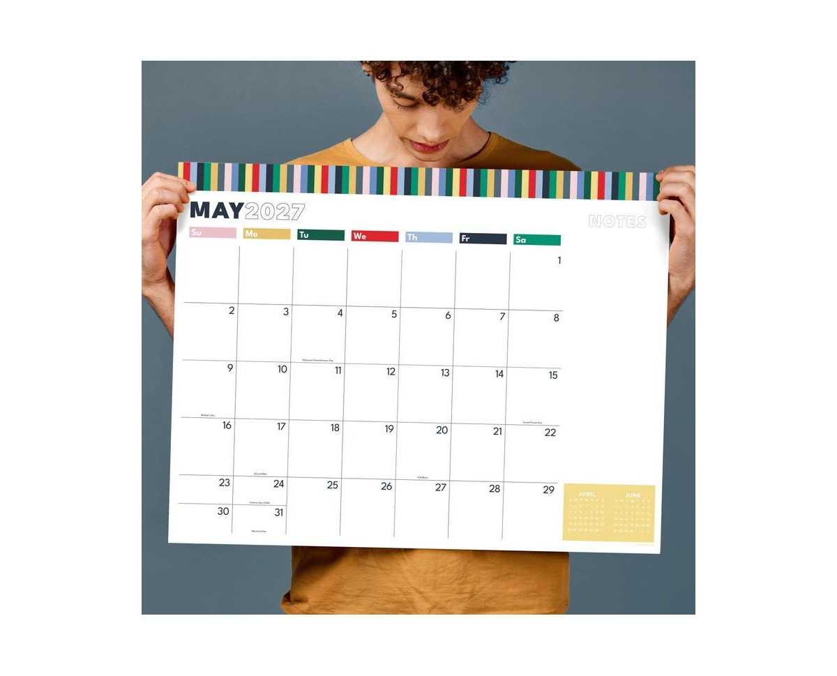 Tf Publishing Paper Goods 2027 Long Weekend Medium Desk Pad Monthly Blotter Calendar
