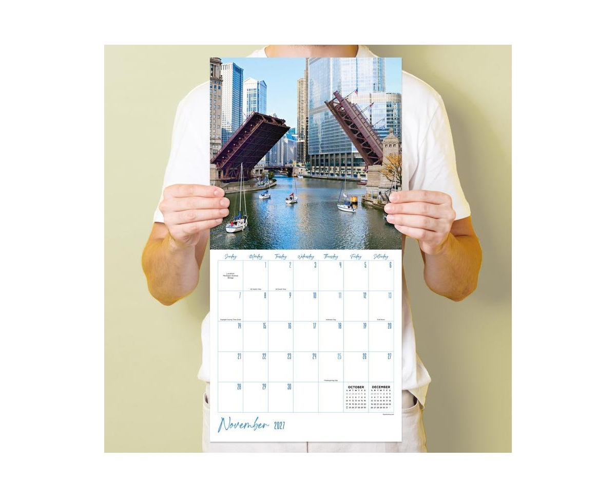 Tf Publishing Paper Goods 2027 Chicago Wall Calendar