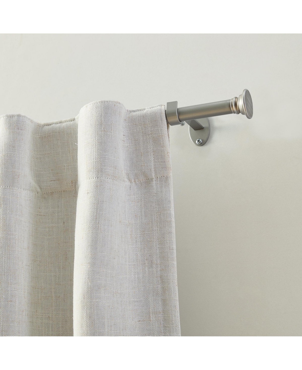 Threadmade Home Shaker 3/4-Inch Adjustable Decorative Single Curtain Rod with Rounded End Cap Finials