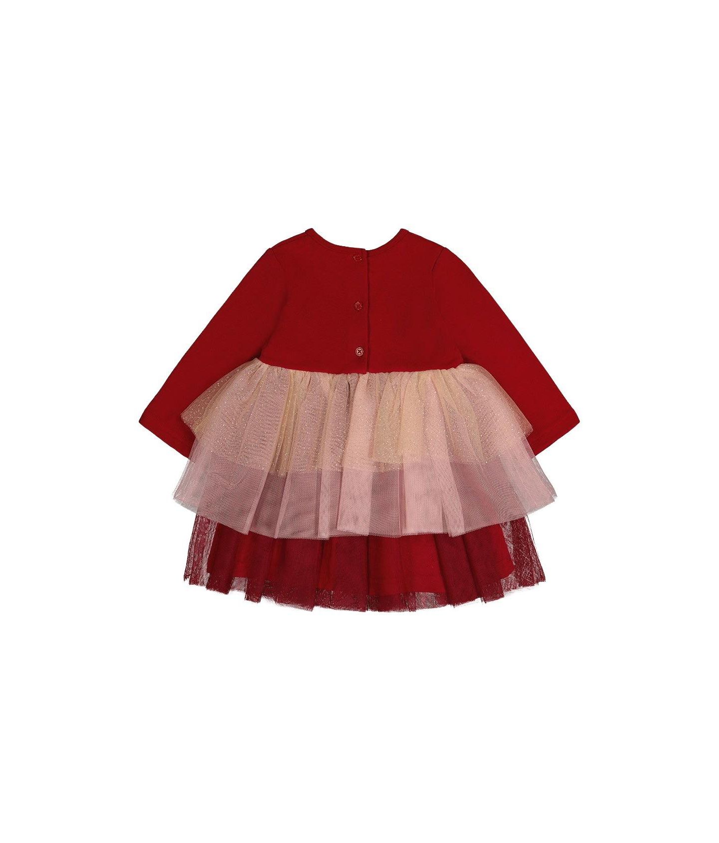Платья Deux par Deux Bi-Material Glitter Skirt Dress для девочек-малышей, цвет: Rouge — фото 4