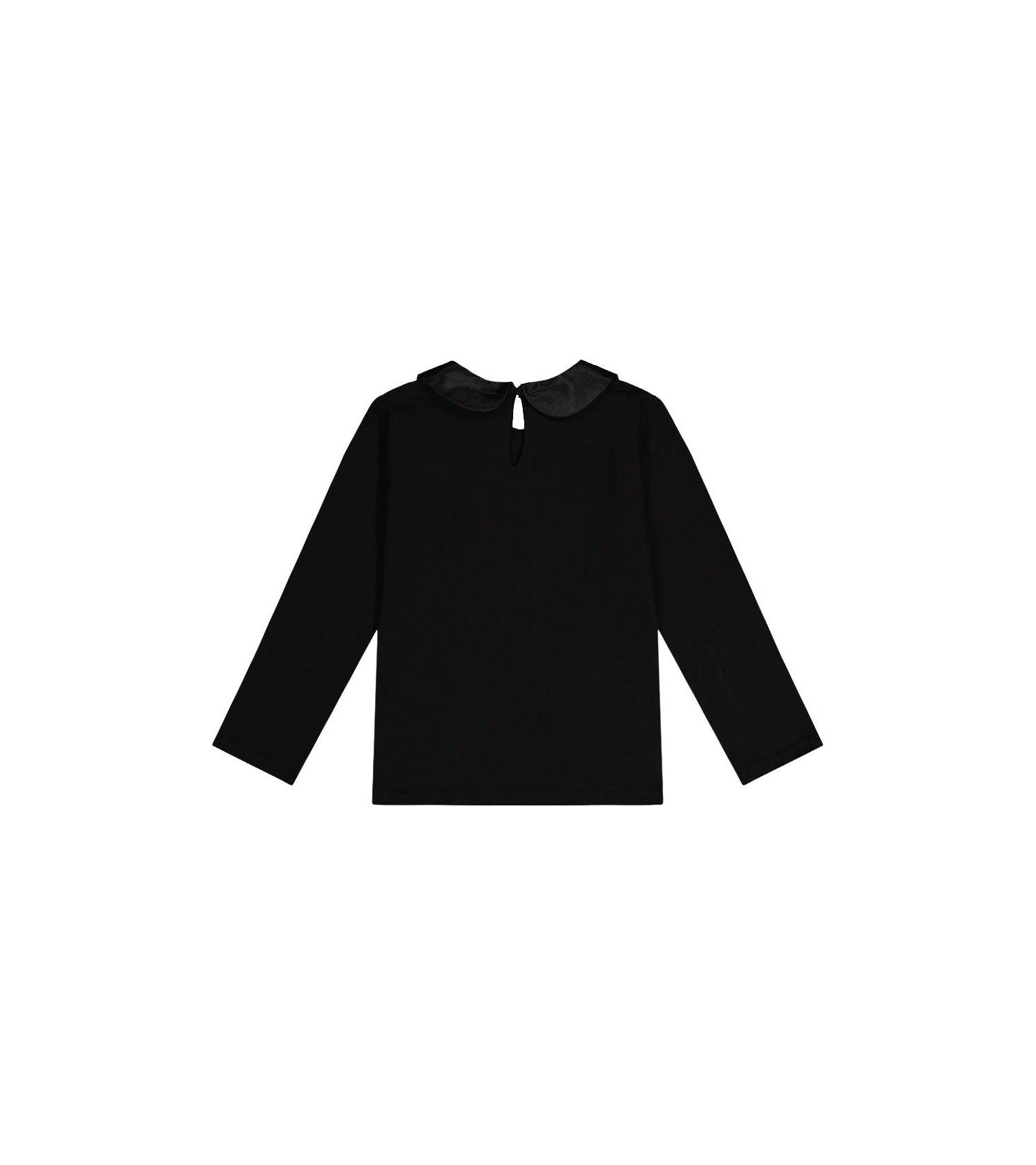 Little and Big Girl 6 -14 Organic Cotton T-Shirt with Peter Pan Collar