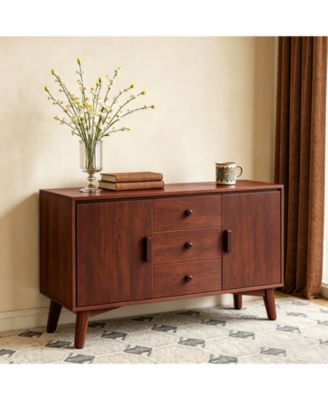 Mid Century Buffet Cabinet with 3 Drawers