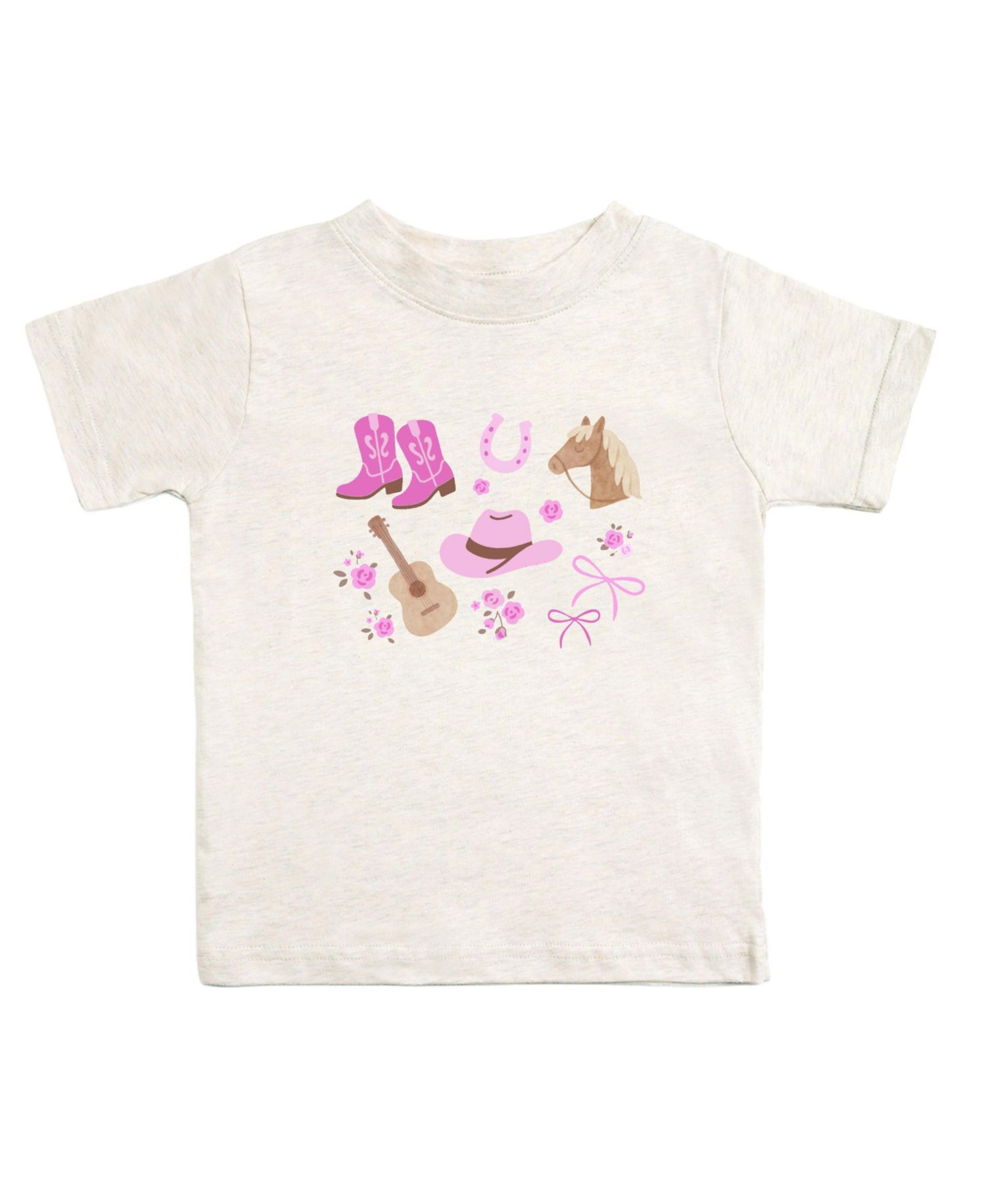 Little Girls 5-8 Western Girlie Short Sleeve T-Shirt