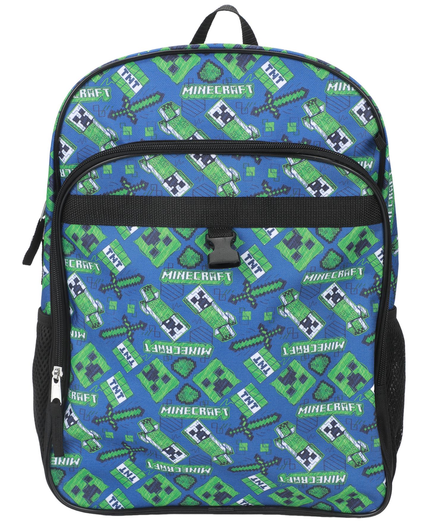 Детские сумки Minecraft All Over Print Backpack, Lunch Kit, Keychain and Pencil Case, 4-Piece Set, цвет: Синий — фото 3