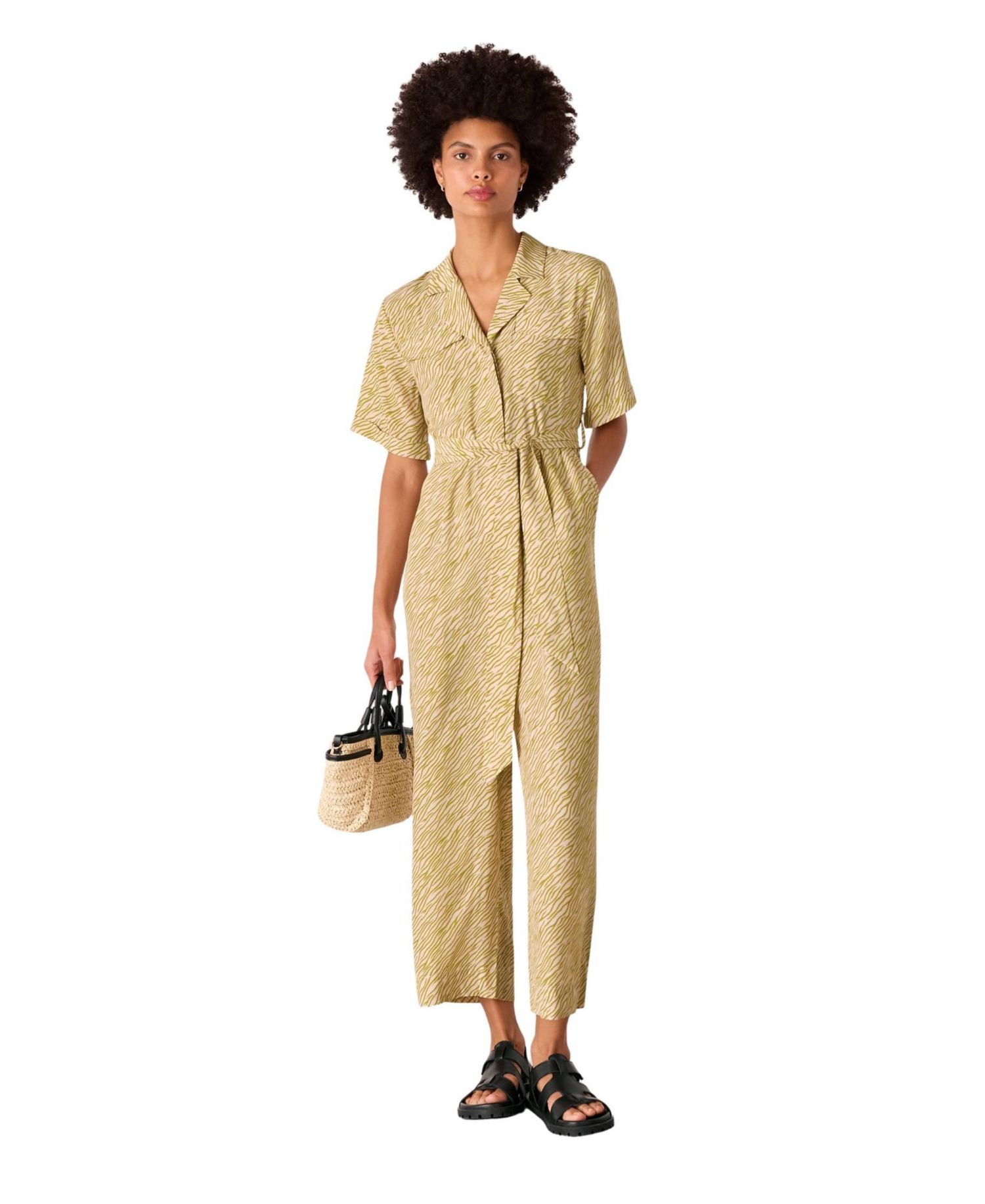 Women's Kelly Tiger Flame Cropped Jumpsuit