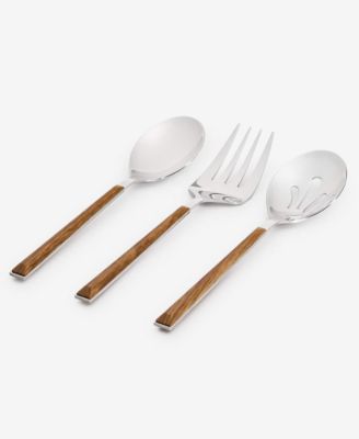 Inlay Wood 3-Piece Serving Set