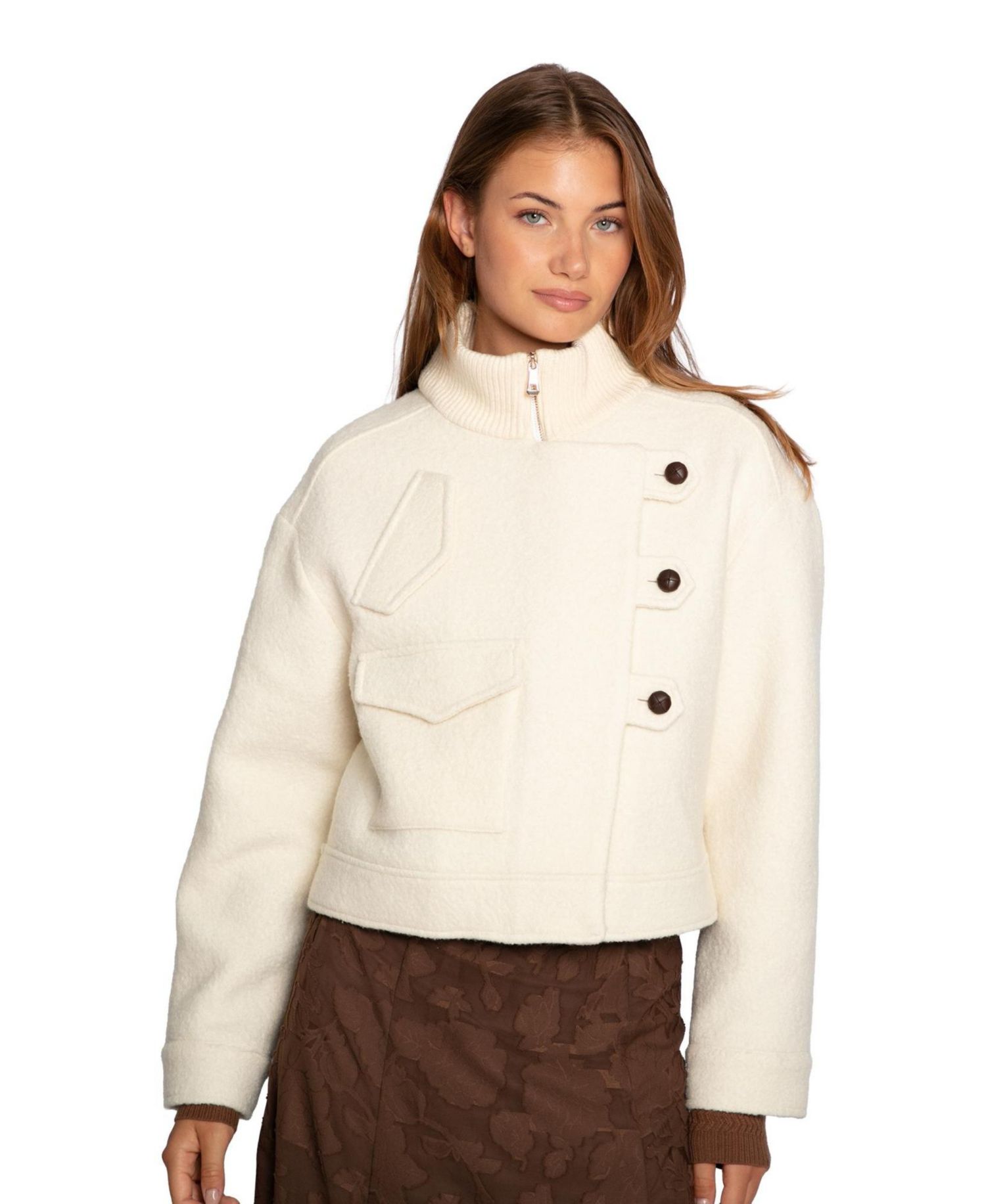 Women's Crystal Skies Cropped Wool Rib Jacket