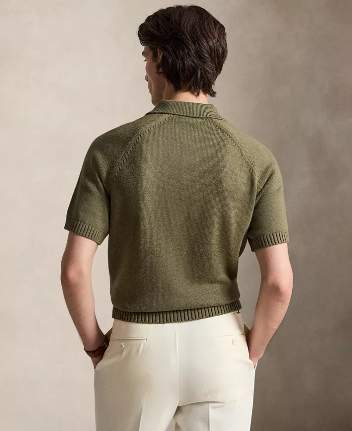 Men's Thick-Gauge Cotton Polo Sweater - thumbnail 4