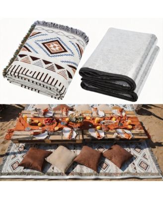 91"x 71" Picnic Blanket Beach Camping Sandproof Waterproof