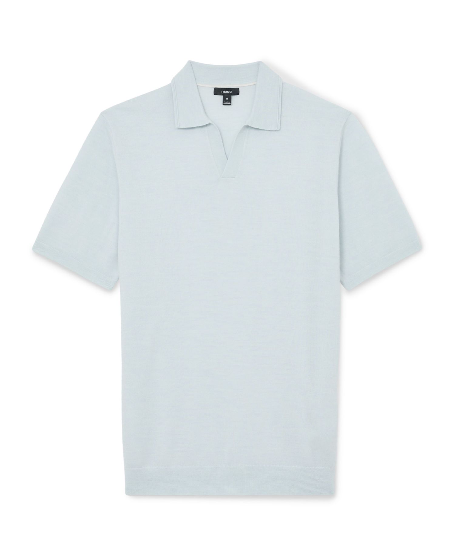 Men's Duchie Open Collar Merino Wool Polo Shirt
