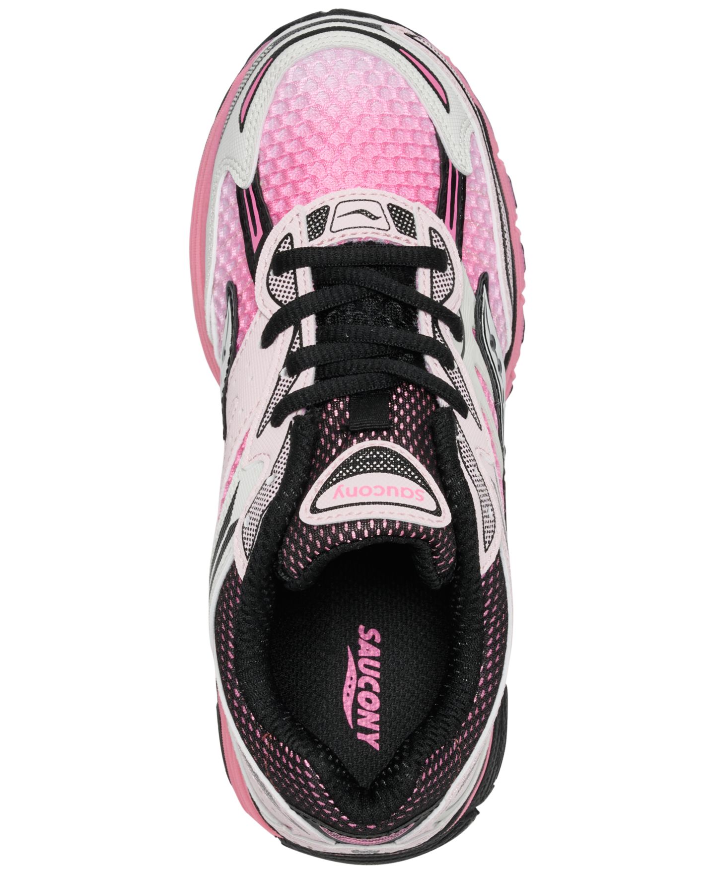 Детские кроссовки Saucony ProGrid Omni 9 Lifestyle, цвет: Чёрный / Лососевый — фото 5