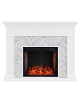 Torlington Marble Tiled Touch Screen Electric Fireplace