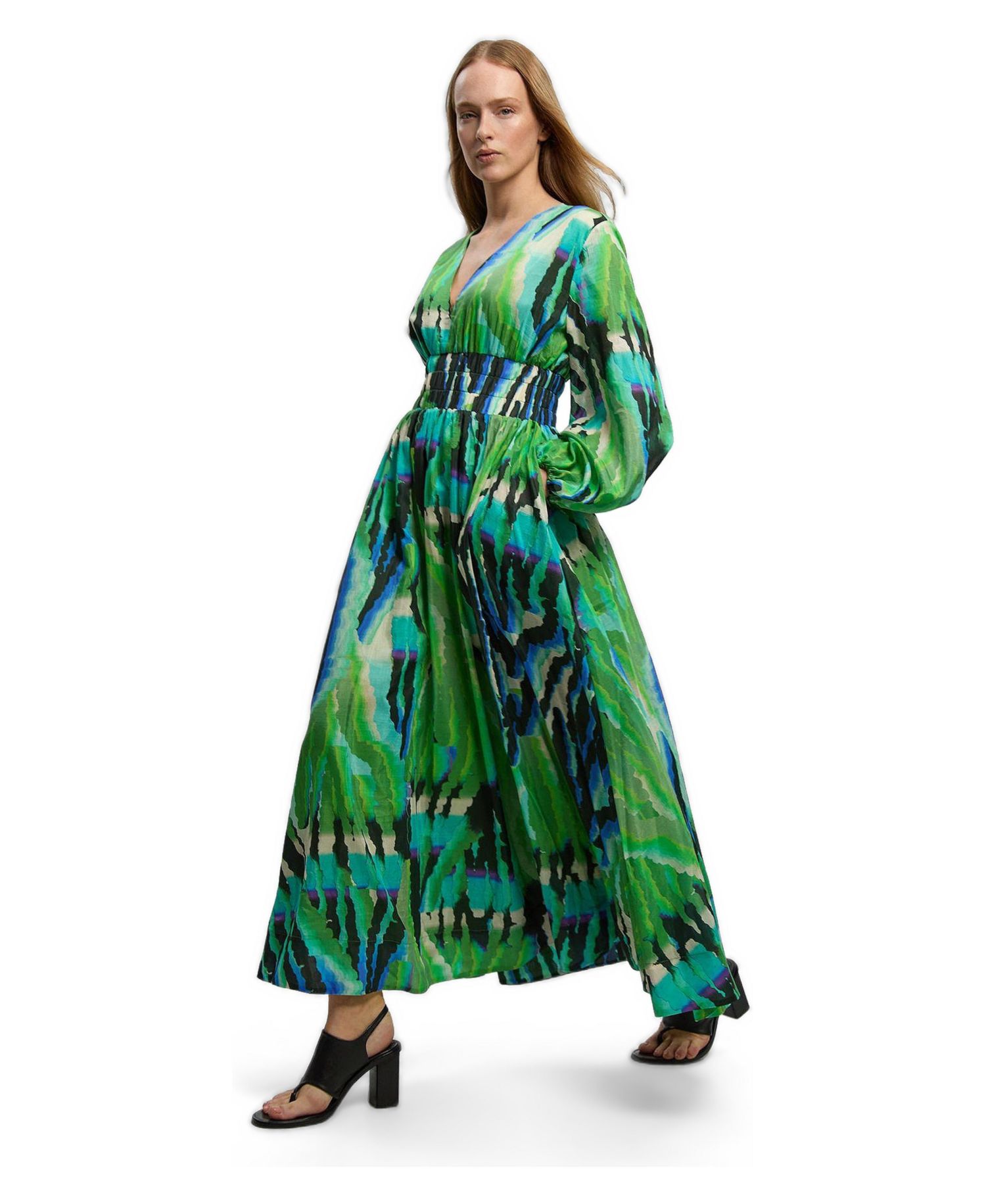 Women's Plunge V-Neck Maxi Dress