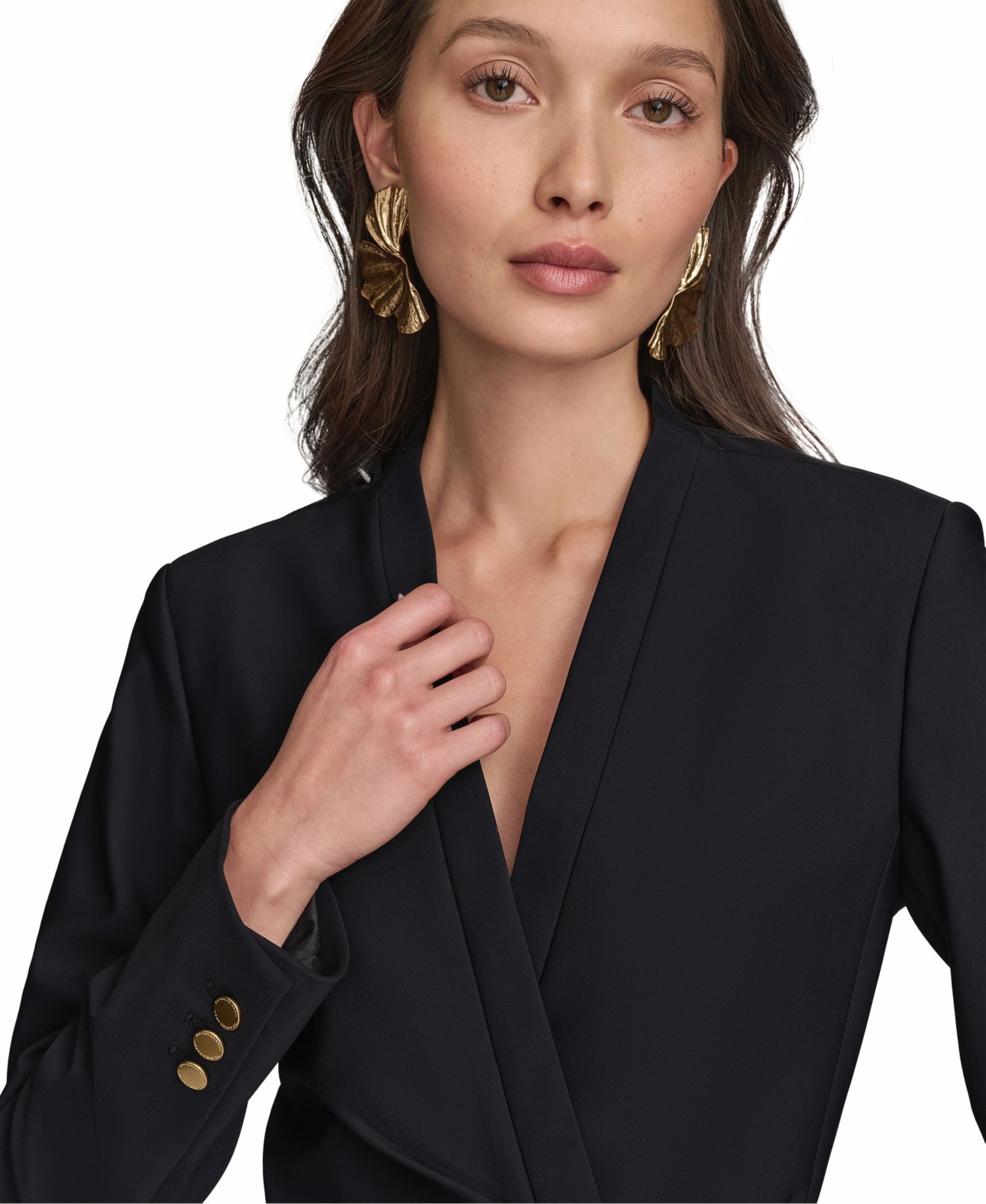 Women's Collarless Wrap Jacket