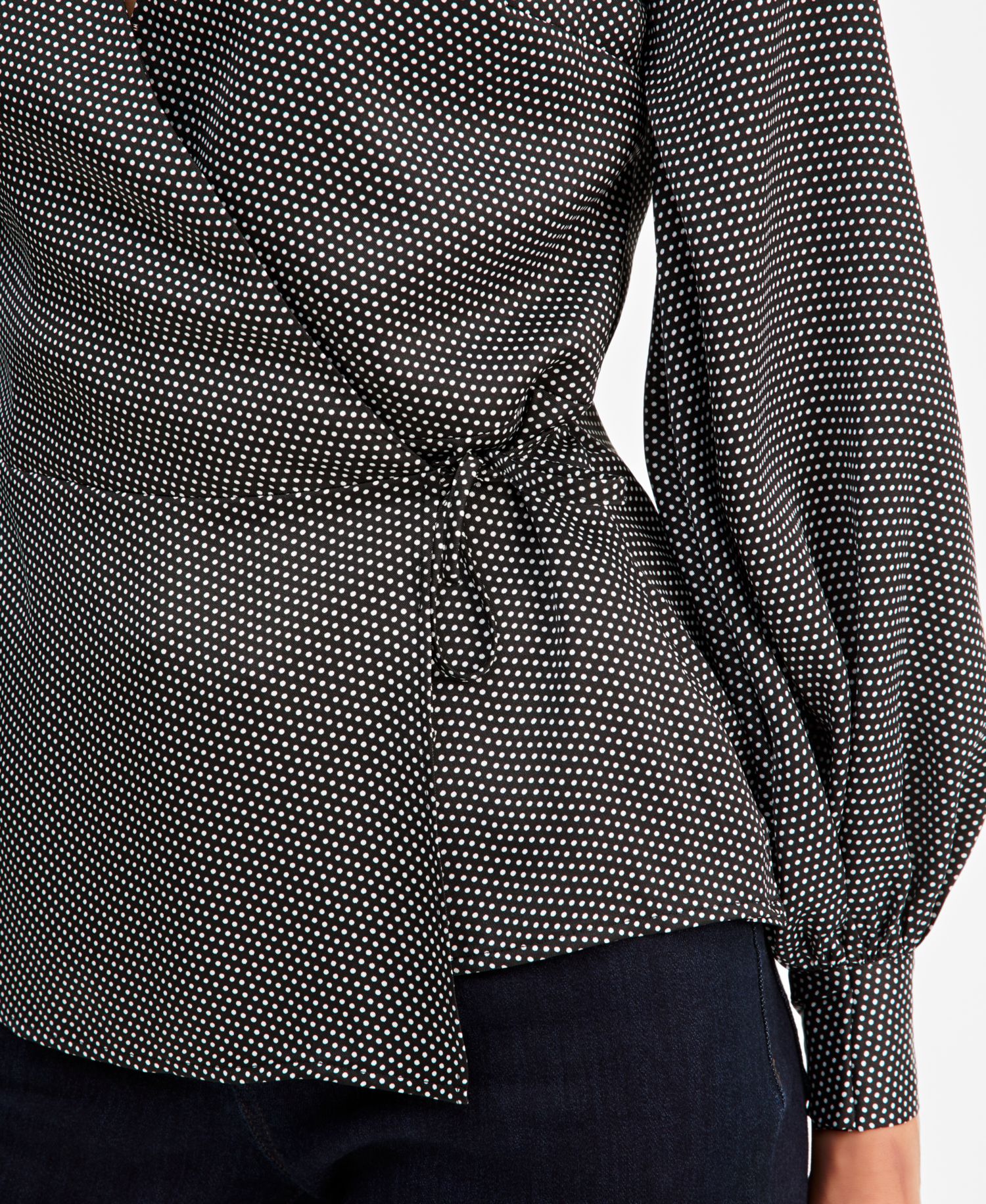 Women's Long Sleeve Printed Wrap Top