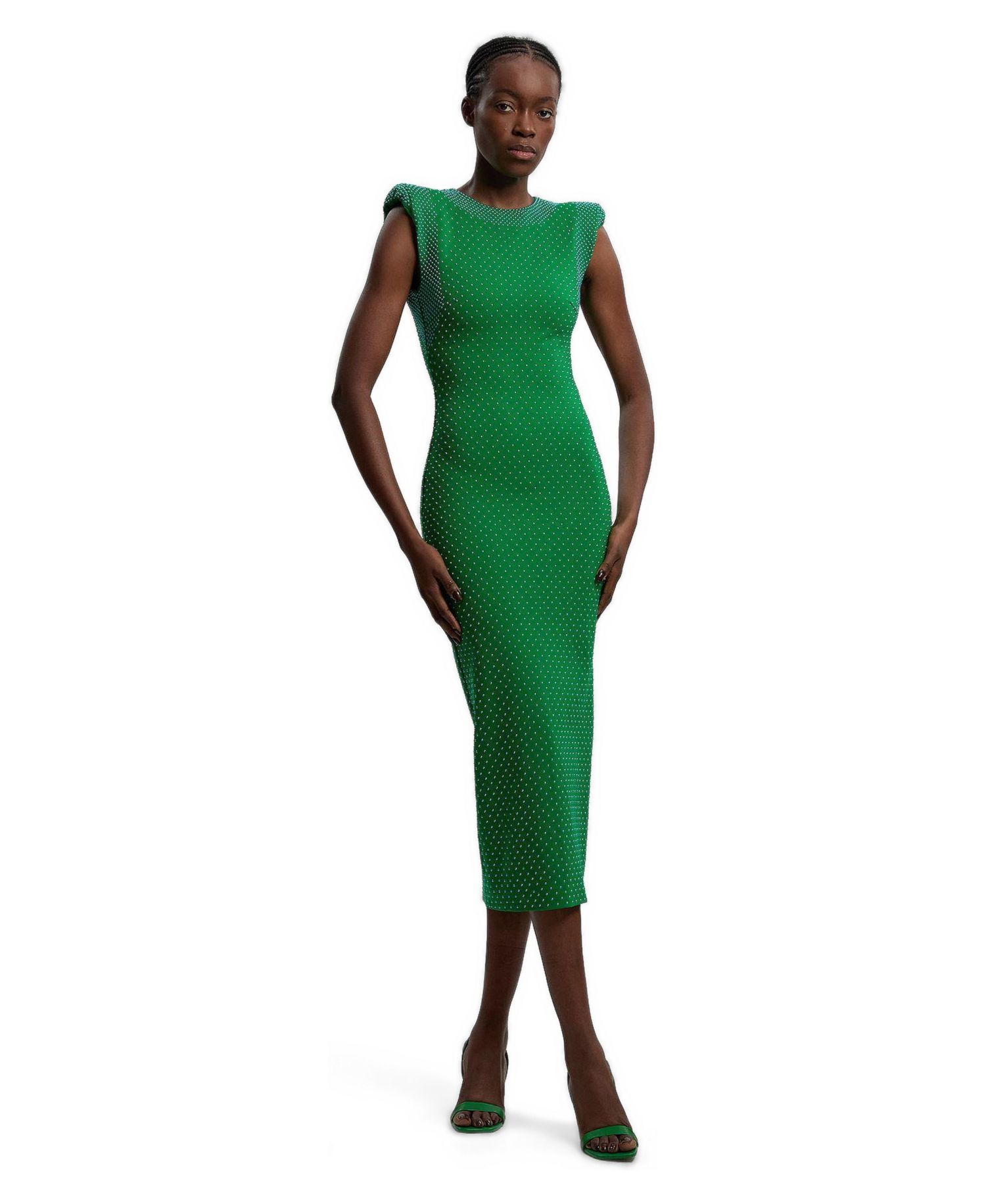 Women's Studded Jersey Midi Dress
