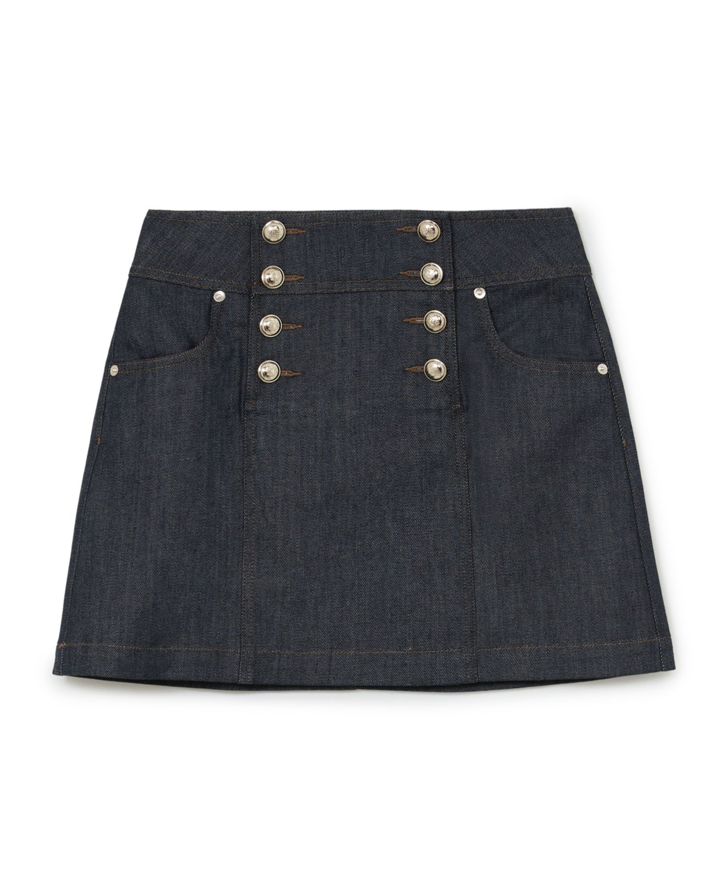 Women's Skylar Button Detail Denim Mini Skirts