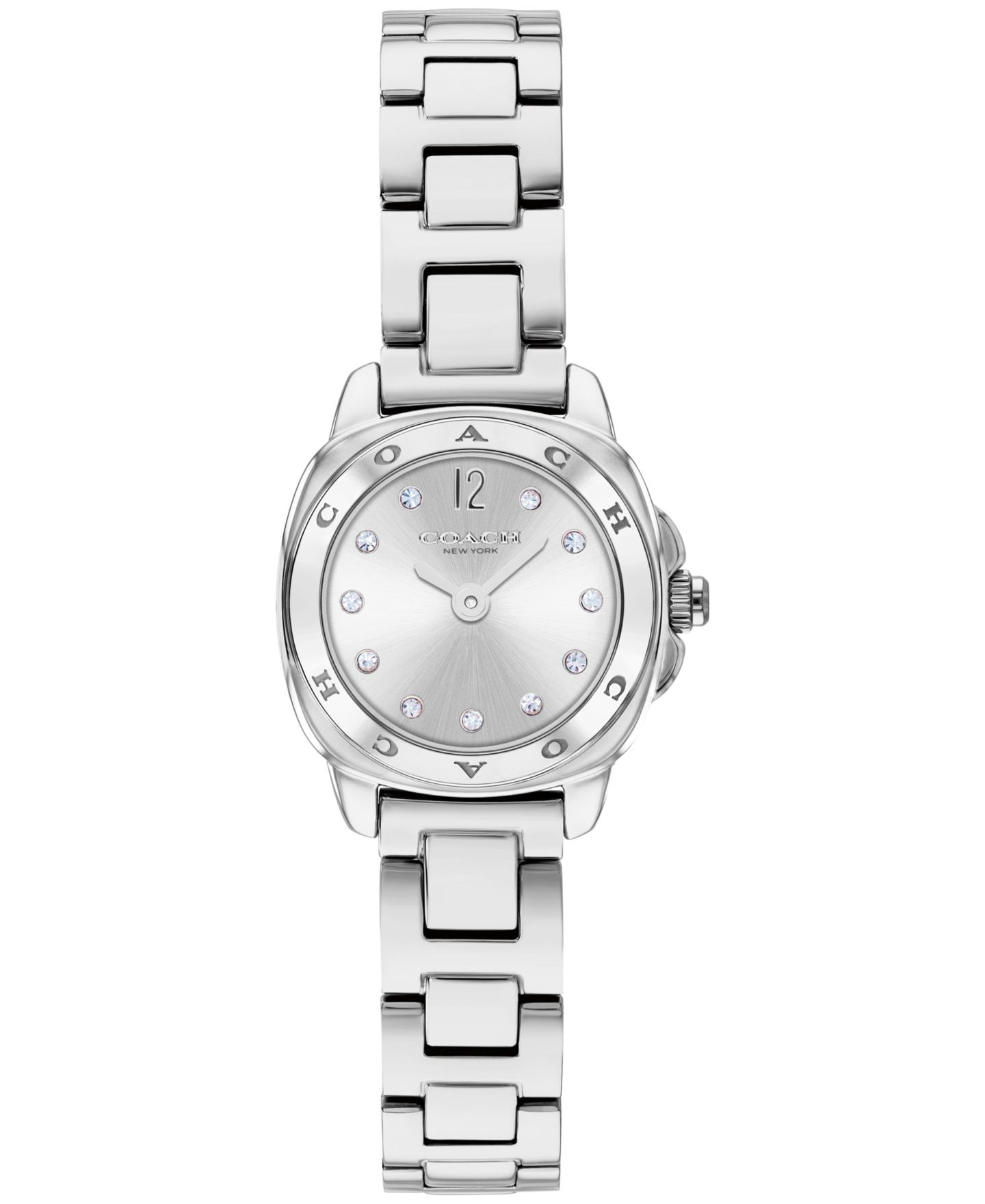 Женские часы Coach Kitt Silver-Tone Stainless Steel Bracelet Watch 21mm — фото 1