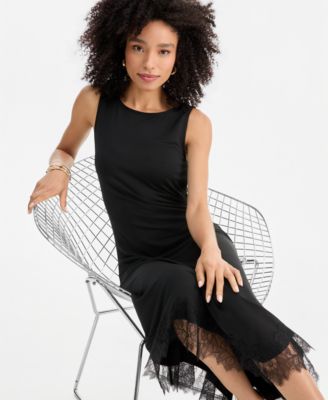 macys black dresses Midi Dress night favorite that always MQ2217 Black And Gold Greek Color:electric blue