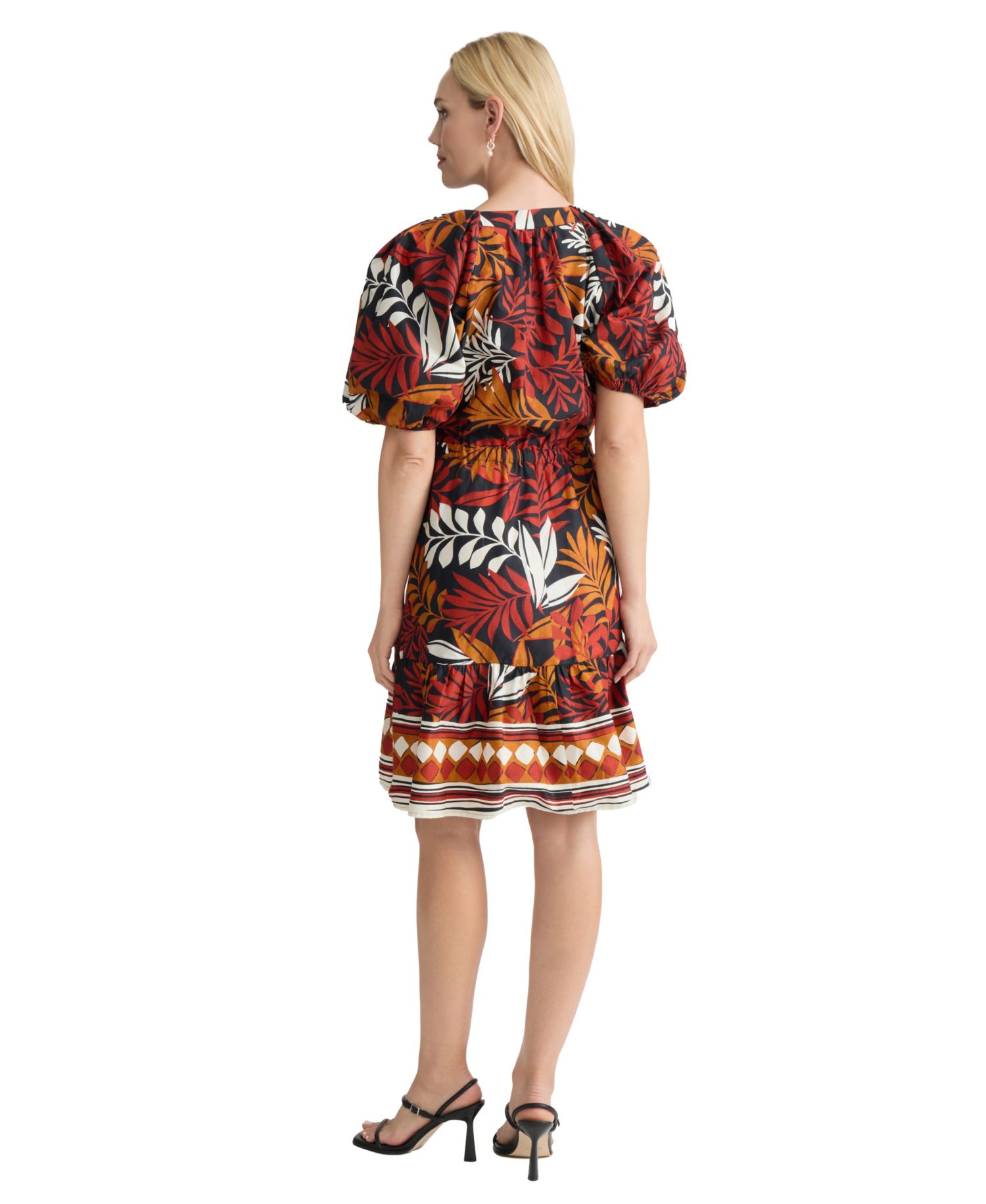 Petite Printed Tiered Dress