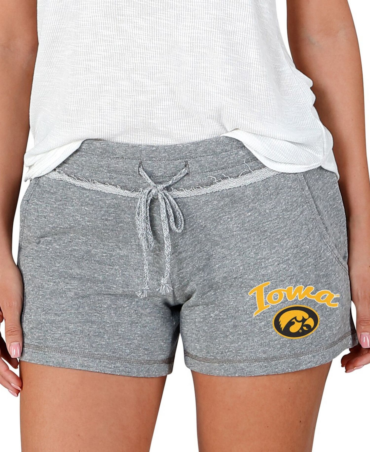 Women's Gray Iowa Hawkeyes Mainstream Terry Shorts