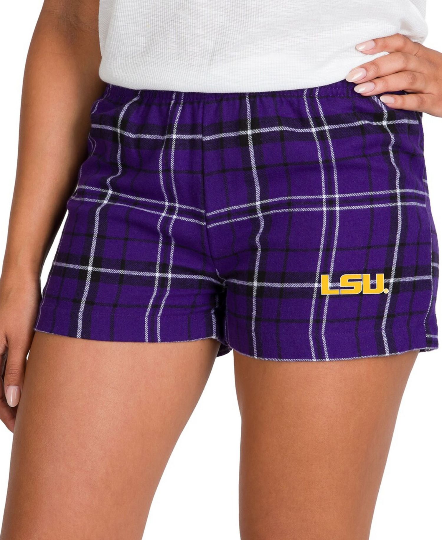 Women's Purple/Black LSU Tigers Ultimate Flannel Shorts