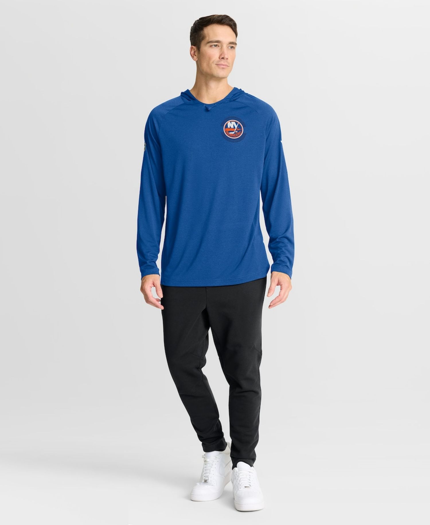 Men's Royal New York Islanders Authentic Pro Rink Raglan Hoodie