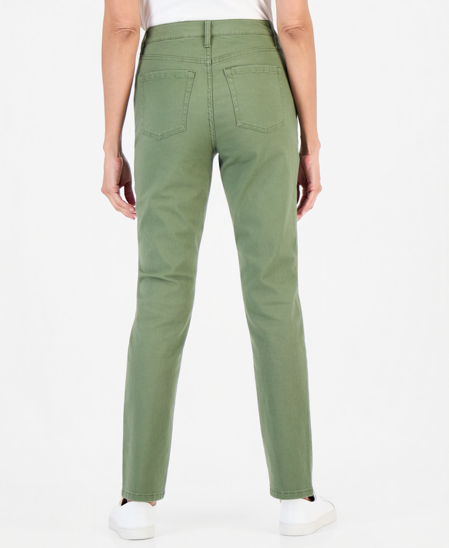 Women's Straight-Leg High Rise Twill Pants