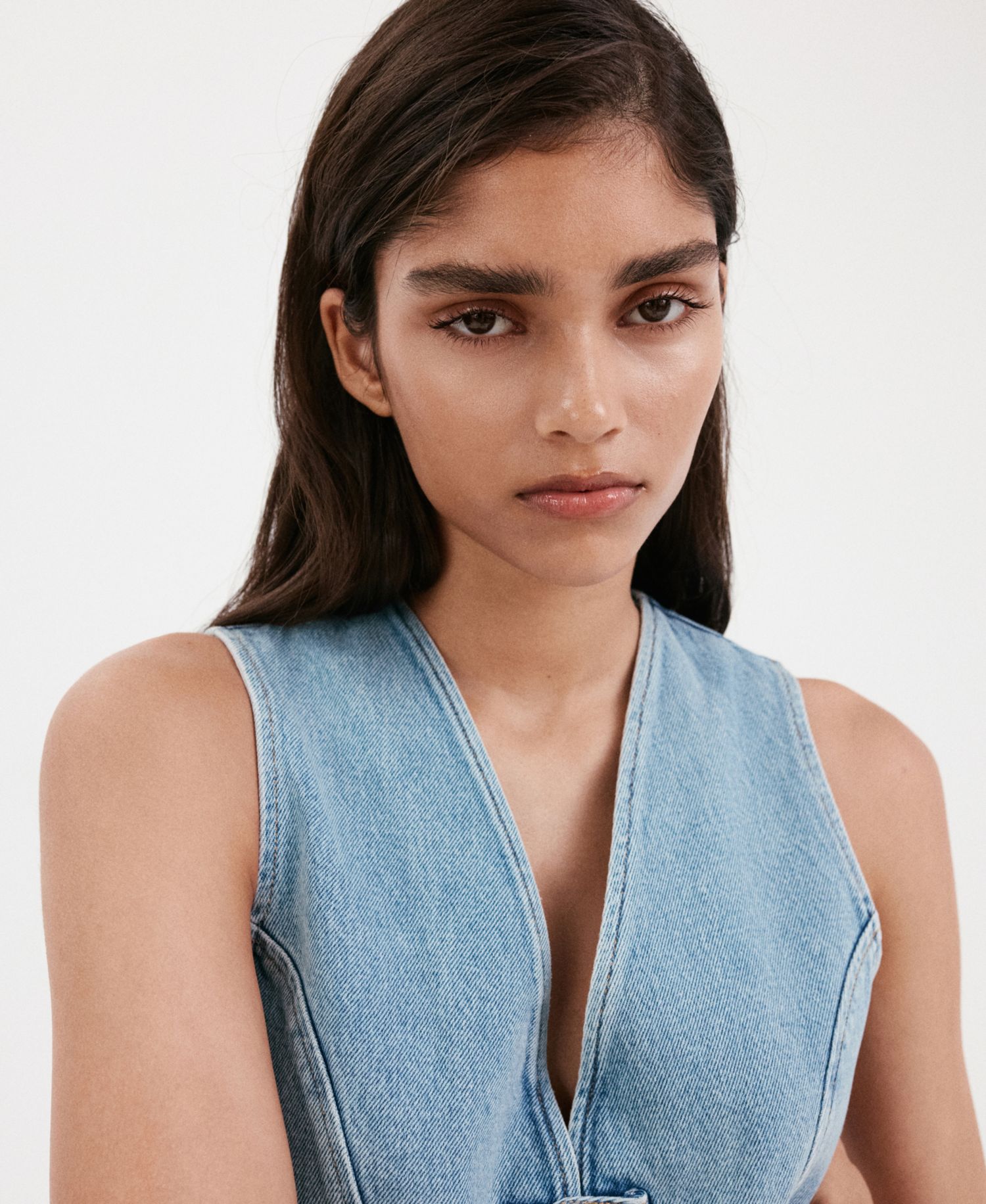 Women's Toggles Denim Top